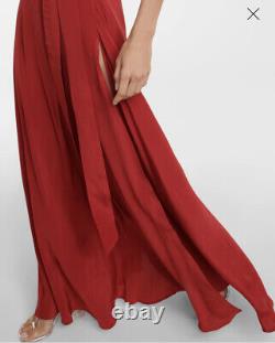 Robe longue une épaule Alexandra Miro ODETTA rouge taille S, M ou L, neuve avec étiquette