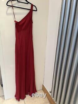 Robe longue une épaule Alexandra Miro ODETTA rouge taille S, M ou L, neuve avec étiquette