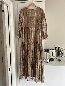 Robe maxi Muzungu Sisters Frangipani Persian Rose taille L neuve avec étiquette, prix de vente conseillé £390