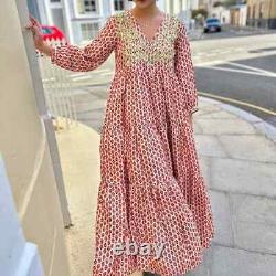 Robe maxi Muzungu Sisters Frangipani Persian Rose taille L neuve avec étiquette, prix de vente conseillé £390