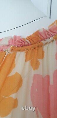 Robe maxi florale orange et rose - Durable