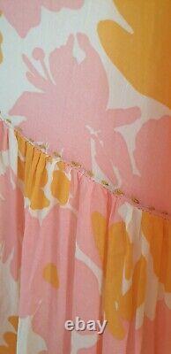 Robe maxi florale orange et rose - Durable