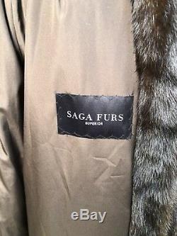 Saga Furs Superior Cadrage Brown Ranch Mink Coat Fur Grand 10 12