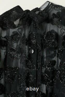 Simone Rocha X H&m Hm Grande Robe De Tulle Pliée À L'étain Noir Xs S M L Nouveau