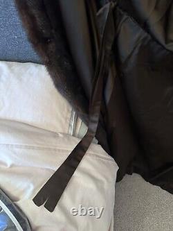 Superbe manteau en fourrure de vison pour femme de la mafia, longueur totale 14-16 UK, authentique et vintage