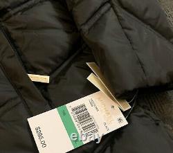 T.n.-o. 285 $ Michael Kors Heavy Full Longueur Black Fur Winter Coat Jacket Large