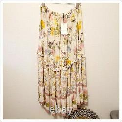 T.n.-o. Spell Et Le Collectif Tsigane Bloom Sauvage Crème Maxi Jupe Large L