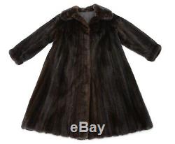 Us2408 Blackglama Mink Coat Fur Longueur Pleine Lightweight Taille L Nerzmantel
