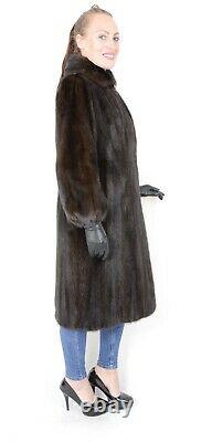 Us2419 Beautiful Farmer Mink Fur Coat Full Lentgh Jacket Taille L Nerzmantel
