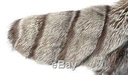 Us2537 Incroyable Silver Fox Fur Coat Longueur Pleine Taille L Classe De Blue Fox
