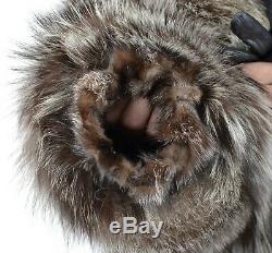 Us2537 Incroyable Silver Fox Fur Coat Longueur Pleine Taille L Classe De Blue Fox