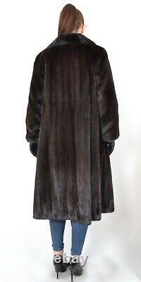 Us2908 Fantastic Farmer Mink Fur Coat Full Length Size L Nerzmantel Pelliccia