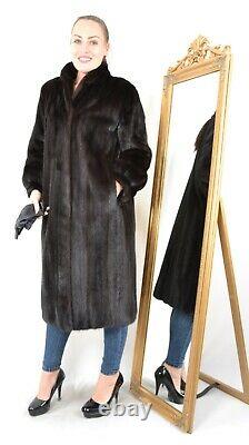 Us2911 Real Saga Mink Fur Coat Full Lentgh Léger Taille L Nerzmantel