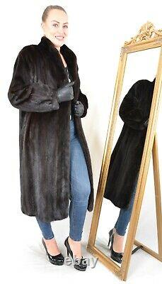 Us2911 Real Saga Mink Fur Coat Full Lentgh Léger Taille L Nerzmantel