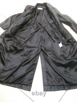 Vali Noir Cuir Pleine Longueur Trench Coat 14 12 Steampunk Goth Duster Long Soft