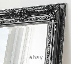 Valois Large Black Minable Chic Full Length Wall Leaner Floor Mirror 72 X 38