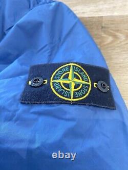 Veste Stone Island en nylon froissé teint avec badge Primaloft-TC bleue XL