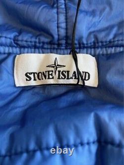 Veste Stone Island en nylon froissé teint avec badge Primaloft-TC bleue XL