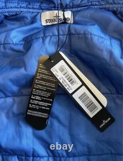 Veste Stone Island en nylon froissé teint avec badge Primaloft-TC bleue XL