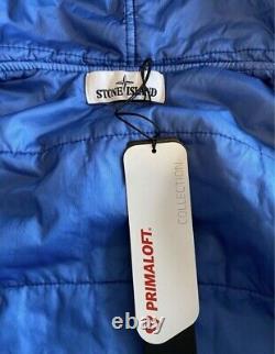 Veste Stone Island en nylon froissé teint avec badge Primaloft-TC bleue XL