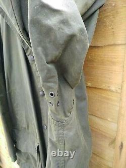 Veste cirée Barbour Border pour homme avec 3 crêtes de longueur complète, taille C42 large