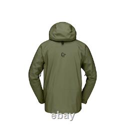 Veste/manteau de ski imperméable NORRONA Lofoten en Gore-Tex, taille Large, vert, neuf avec étiquette, prix de vente conseillé de 549 livres.