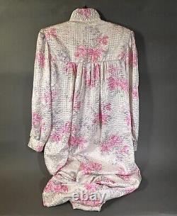 Vêtements de détente Orchidées de Christian Dior, grande taille, intégral, zip 1/4, menthe ! Sans rides.
