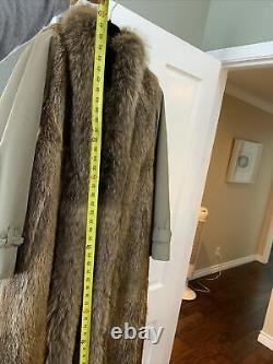 Vintage 2in1 Mink Full Length Fur Coat Or Vest Gorgeous Rare USA Raccoonfox