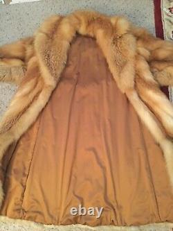 Vintage De Luxe Red Fox Fur Coat Cadrage, Incroyable