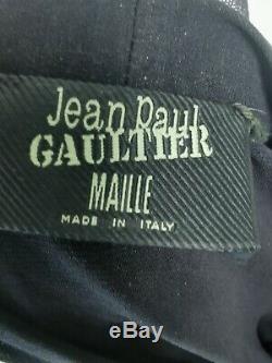 Vintage Jean Paul Gaultier Mesh Robe Longue + Housse Filet Sz L Ue 40 Royaume-uni 12