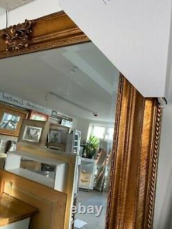 Vintage Large Shabby Chic Full Length Wall Leaner Floor Mirror Gold 180cm X 90cm