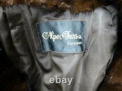 Vintage Long Longueur Complete Marron Mink Fur Coat Veste Alper Furs Chicago Sz Large