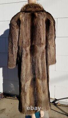 XL Large 43 Buste Raccoon Fur Full Length Long Coat ++c Shop