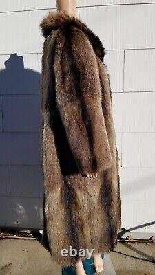 XL Large 43 Buste Raccoon Fur Full Length Long Coat ++c Shop
